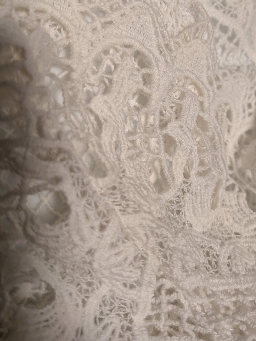 Chico's White Crochet Lace Skirt — Scalloped Hem